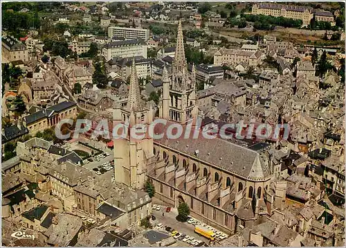 Moderne Karte Mende (Lozere) alt 731 m vue aerienne la Cathedrale