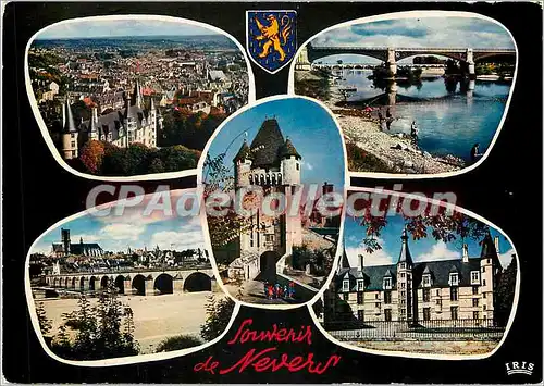 Cartes postales moderne Souvenir de Nevers Vue generale Les Bords de la Loire la Porte du Croux