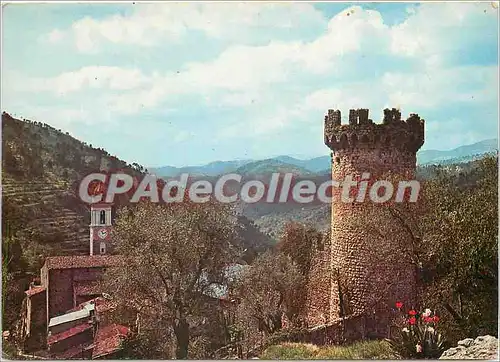 Cartes postales moderne Lucerram (A M) alt 600 m Vieille tour feodale (XIIe s)