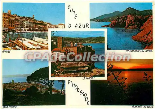 Cartes postales moderne Cannes La napoule Saint Tropez Travas