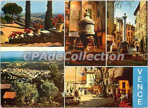 Cartes postales moderne Vence (A M) Vue generale La Fontaine de la place du Peyra