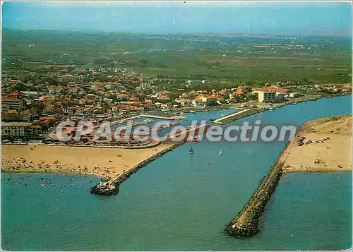 Cartes postales moderne Valras Plage (Herault) Vue aerienne sur le nouveau Port de plaisance