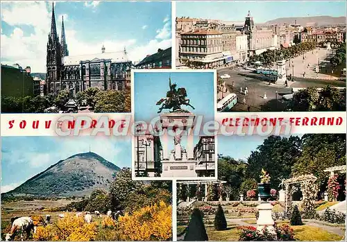 Cartes postales moderne Clermont Ferrand La Cathedrale Place de Jaude Monument de Vercingetorix