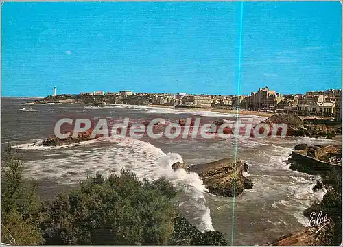 Cartes postales moderne Biarritz Vue generale sur la grande plage et le Phare