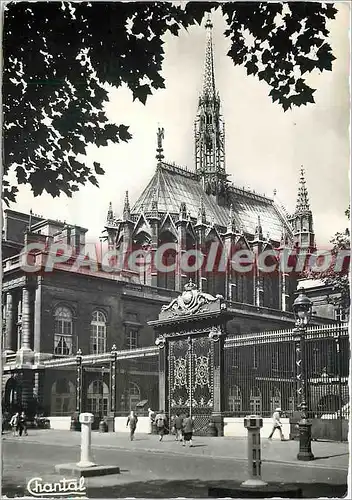 Moderne Karte Paris La Sainte Chapelle et la Grille de Palais de Justice