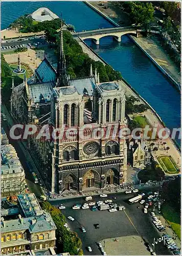 Cartes postales moderne En survolant Paris No D La Facade et le Parvis