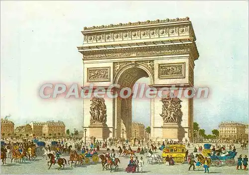 Cartes postales moderne Paris L'arc de triomphe de l'Etoile (gravure du XIXe s)