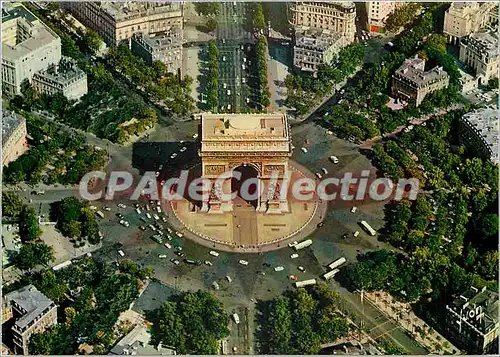 Cartes postales moderne En Survolant Paris L'Arc de Triomphe et la PLace Charles de Gaulle l'Etoile