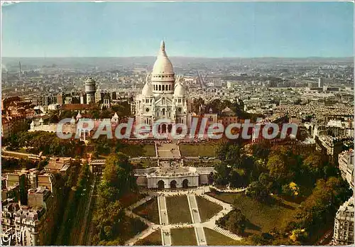 Cartes postales moderne Paris Vue aerienne Basilique du sacre coeur de Montmartre