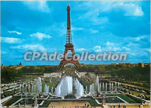 Cartes postales moderne Paris La Tour Eiffel les jardins du palais de Chaillot et le champ de Mars