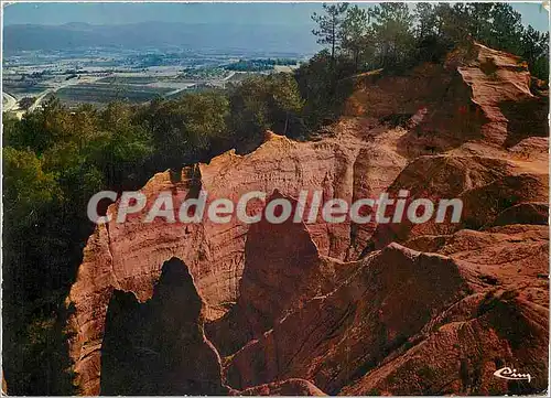 Moderne Karte Roussillon (Vaucluse) Les falaises d'ocre et la Chaussee des Geants