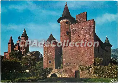 Moderne Karte Correze Pittoresque Collonges la Rouge Tours de l'eglise et chateau de Vassignac