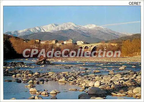 Cartes postales moderne Ceret (P O) le Tech le pont du Diable ((XIVe s) au fond le Canigou (alt 2784 m)