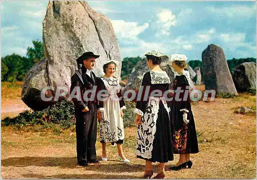 Moderne Karte La Bretagne Region Auray Carnac Presqu'il de Quiberon (Morbihan) Presentation