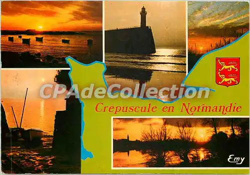 Cartes postales moderne Crepuscule en Normandie