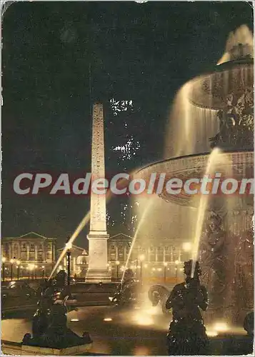 Moderne Karte Paris la nuit Place de la concorde