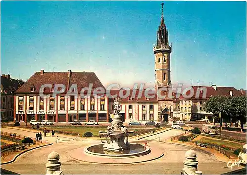 Moderne Karte Evreux (Eure) la Place General de Gaulle la Fontaine et le Belfort