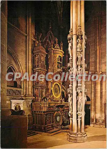 Cartes postales moderne La Cathedrale Strasbourg Horloge et Piliere des Anges (XIIIe s)