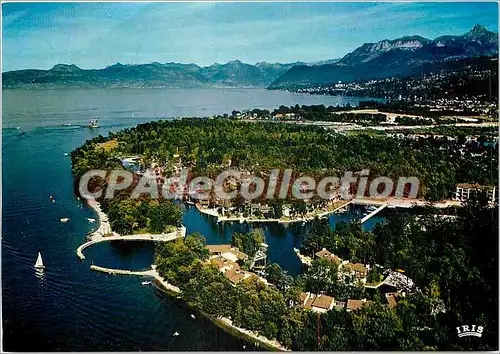 Moderne Karte Thonon les Bains Haute Savoie Vue aerienne de Port Ripaille