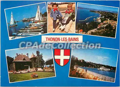 Cartes postales moderne Thonon les Bains Haute Savoie Le Port de Rives Jeunes Fiances savoyards le port de Rives