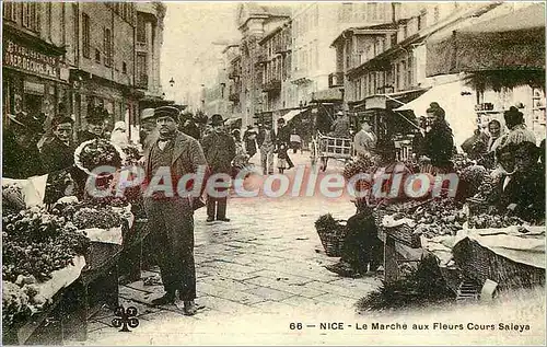 Moderne Karte Nice Le Marche aux fleurs Cours Saleya REPRODUCTION