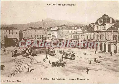 Cartes postales moderne Nice le Casino Place massena REPRODUCTION