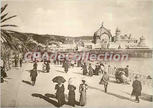 Cartes postales moderne Nice au Temps Passe la promenade des Anglais et le Casino de la Jetee en 1900 REPRODUCTION