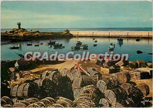 Moderne Karte La Bretagne en couleurs La pointe de Trevignon en Treguinc (Finistere) le port de peche