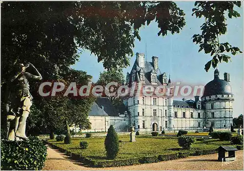 Moderne Karte Les Merveilles de la val de Loire Valencay (Indre) Le chateau la facade principale avec son don