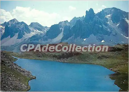 Cartes postales moderne Le Brianconnais Haute Vallee de la Claree Massif des Cerces et le Lac Long alt 2387 m