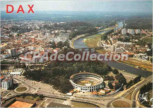 Cartes postales moderne Dax Vue generale avec les arenes et les Ponts sur l'Adour