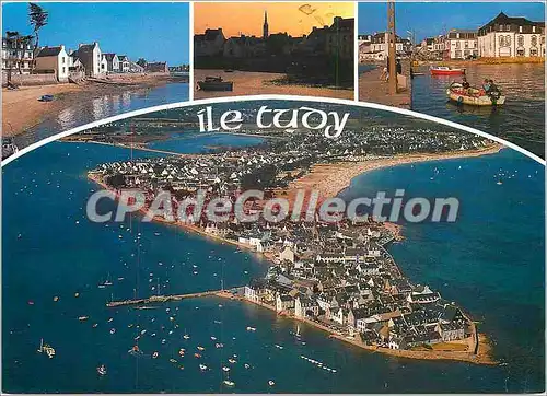 Cartes postales moderne Ile Tudy (Finistere) La Plage et le port