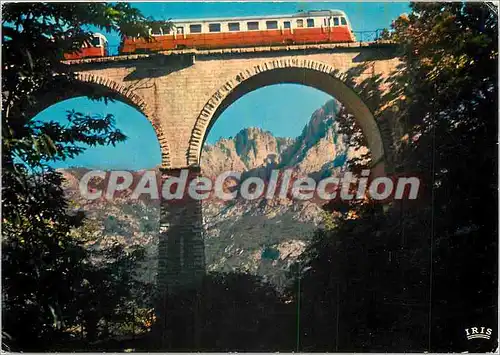 Cartes postales moderne Charmes et Couleurs de la Corse Paysage grandiose au passage de la micheline a Bocognano