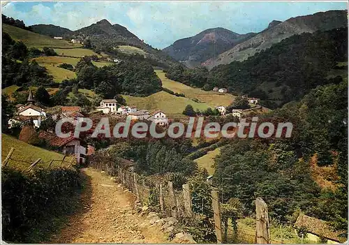 Moderne Karte Banca (Pyrenees Atlantiques) Vue generale