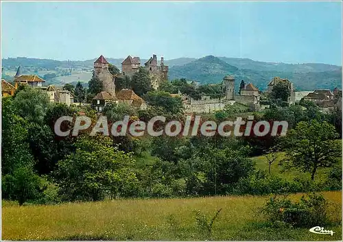 Cartes postales moderne La Correze Touristique Curemonte Pittoresque Village mediaval le Chateau et l'eglise (XIe XIIe
