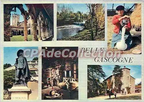 Cartes postales moderne en Gascogne La Romieu les bords du Gers Gaveuse d'oie d'Artagnan