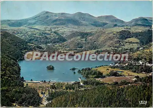 Moderne Karte L'Auvergne lac Chambon alt 877 m Super 60 ha Vue prise par avion