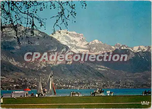 Cartes postales moderne Annecy (Hte Sav)  Les bords du lac et la Tournette enneigee (2357 m)