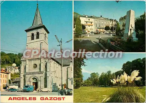 Cartes postales moderne Argeles Gazost L'Eglise l'HOtel de Ville le Parc