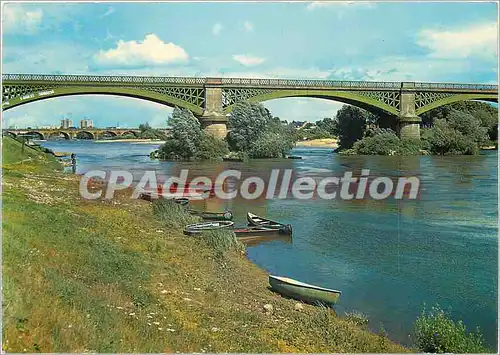 Moderne Karte Nevers (Nievre) Les bords de la Loire