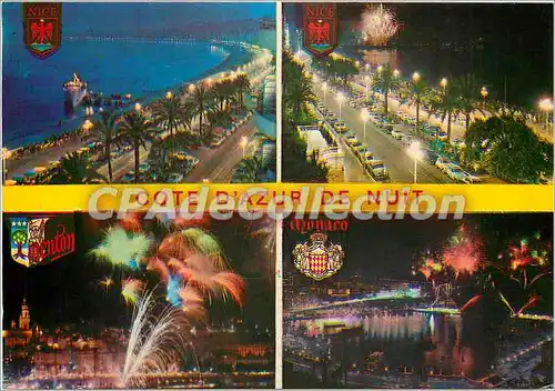 Cartes postales moderne Soleil de la Cote d'Azur Promenade des Anglais la nuit