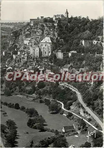 Moderne Karte Rocamadour (Lot) Vu de l'Hospitalet