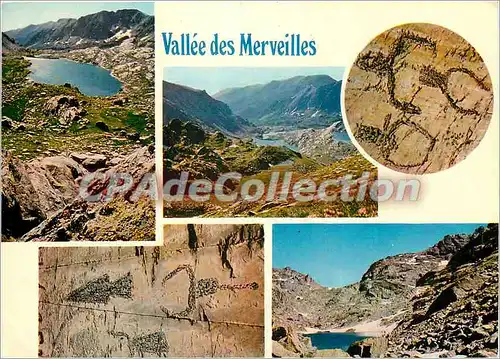 Cartes postales moderne Vallee des Merveilles (A M) lac superieur col de l'Arpette et les lacs