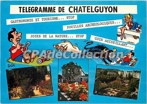 Cartes postales moderne Chatelguyon (Puy de Dome) Le Parc Thermal le Casino Vue generale