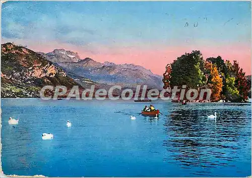 Cartes postales moderne Lac d'Annecy Ile des Cygnes e la Tournette