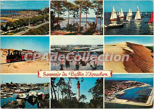 Moderne Karte Souvenir du Bassin d'Arcachon