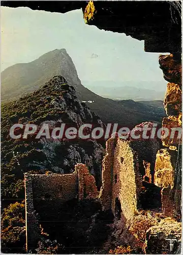 Moderne Karte Languedoc Le Pic Saint Loup vu du chateau de Montferrant