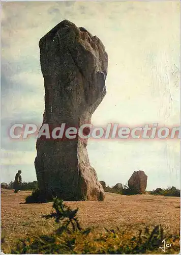 Moderne Karte Carnac (Morbihan) Alignements du Menec le menhir appele le Geant (Haut 4 m)