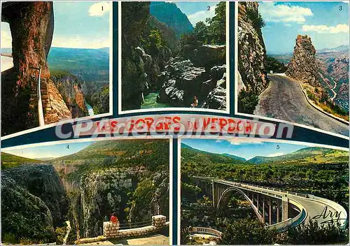 Cartes postales moderne Les Gorges du Verdon Tunnel du Fayet au fond des gorges de Sty