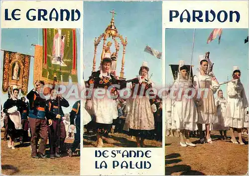 Moderne Karte La Bretagne en Couleurs Plonevez Porzay (Finistere) Le Grand Pardon de Saint Anne la Palud les